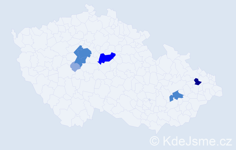 Příjmení: 'Stojkovová', počet výskytů 16 v celé ČR