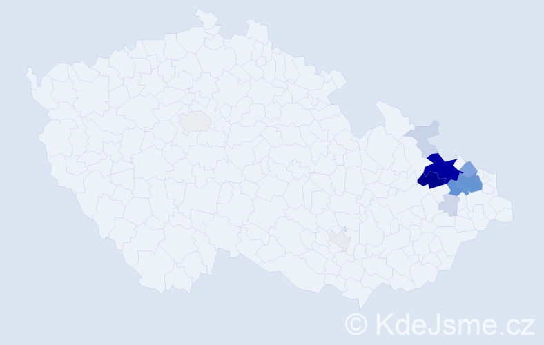 Příjmení: 'Balnarová', počet výskytů 60 v celé ČR