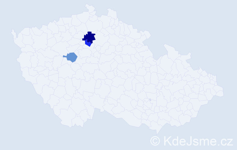 Příjmení: 'Vosová', počet výskytů 4 v celé ČR