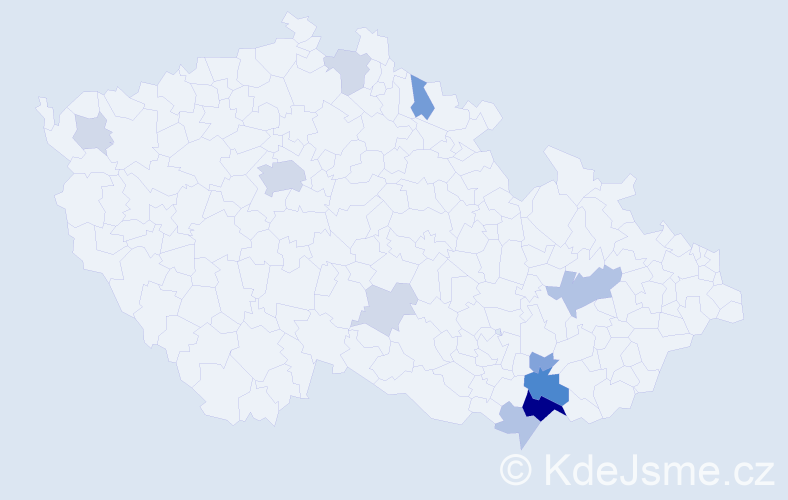 Příjmení: 'Rylka', počet výskytů 41 v celé ČR