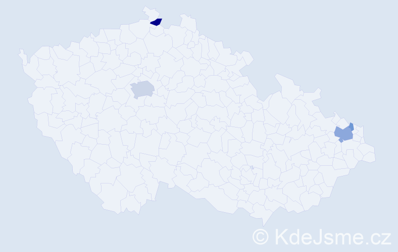Příjmení: 'Sadiv', počet výskytů 12 v celé ČR