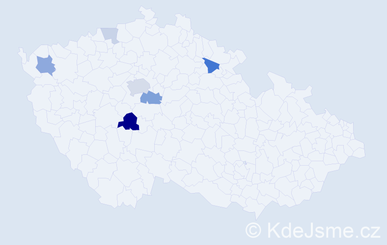 Příjmení: 'Endrst', počet výskytů 15 v celé ČR