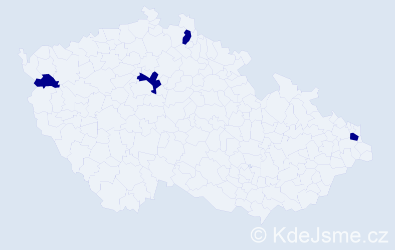Příjmení: 'Laven', počet výskytů 4 v celé ČR