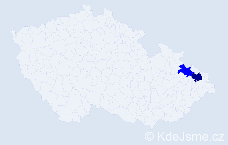 Příjmení: 'Romfeldová', počet výskytů 8 v celé ČR