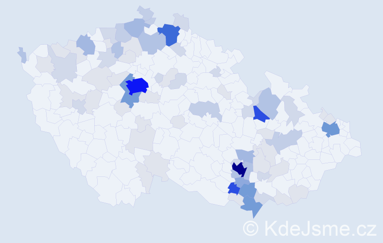 Příjmení: 'Effenberger', počet výskytů 269 v celé ČR