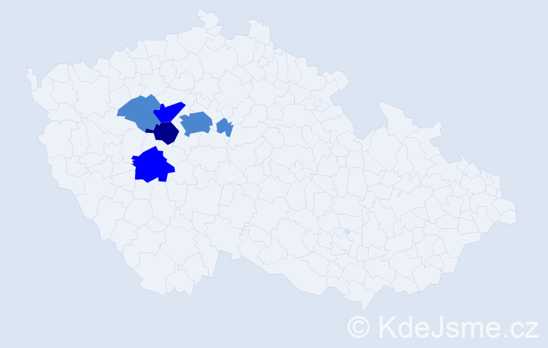 Příjmení: 'Cedlová', počet výskytů 10 v celé ČR