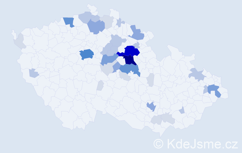 Příjmení: 'Desenský', počet výskytů 109 v celé ČR