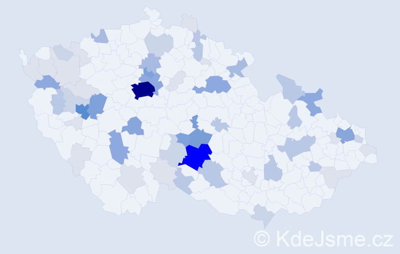 Příjmení: 'Hejsek', počet výskytů 199 v celé ČR