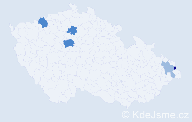 Příjmení: 'Odrobina', počet výskytů 13 v celé ČR