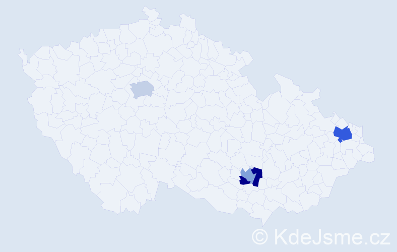 Příjmení: 'Matos', počet výskytů 5 v celé ČR