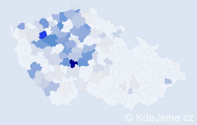 Příjmení: 'Bechyňová', počet výskytů 347 v celé ČR