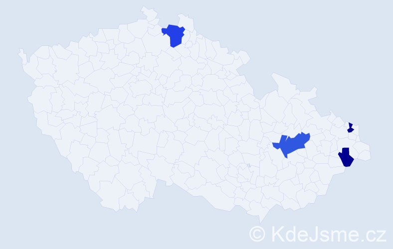 Příjmení: 'Laner', počet výskytů 9 v celé ČR