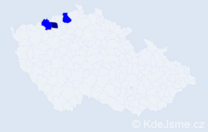 Příjmení: 'Truchlyová', počet výskytů 4 v celé ČR