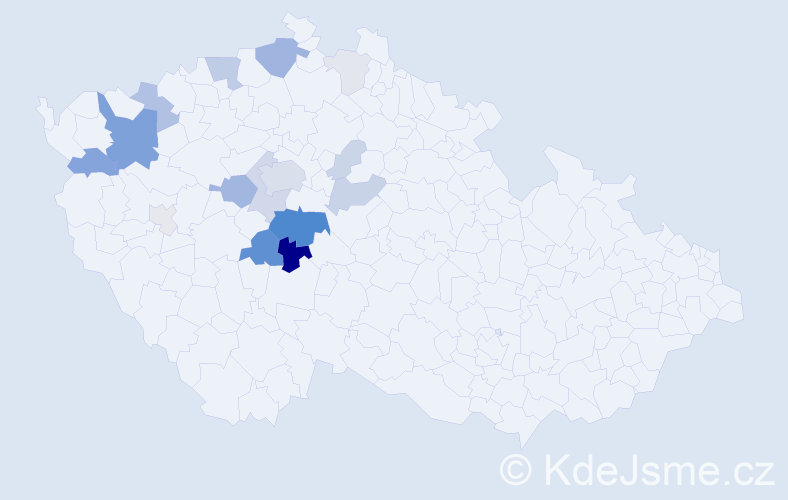 Příjmení: 'Čermochová', počet výskytů 54 v celé ČR