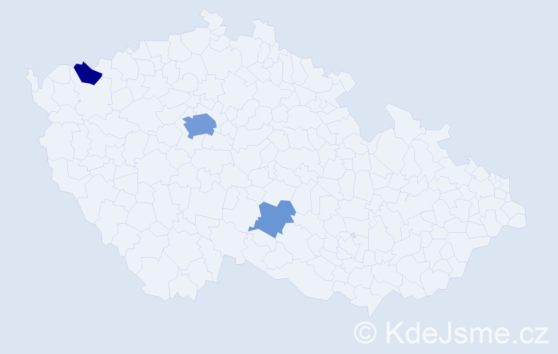 Příjmení: 'Kosharkar', počet výskytů 9 v celé ČR