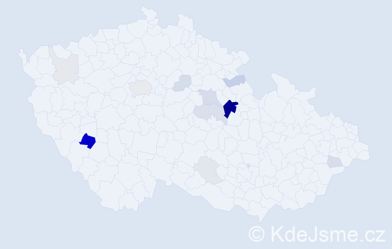 Příjmení: 'Bartheldy', počet výskytů 41 v celé ČR