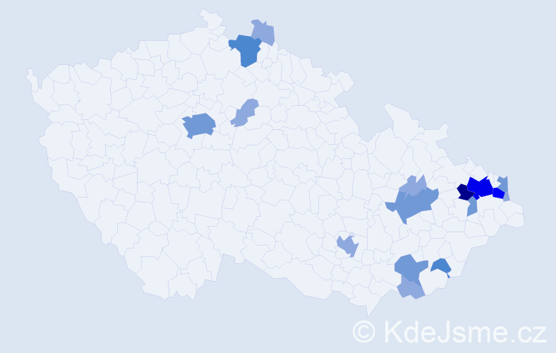 Příjmení: 'Sláčalová', počet výskytů 37 v celé ČR