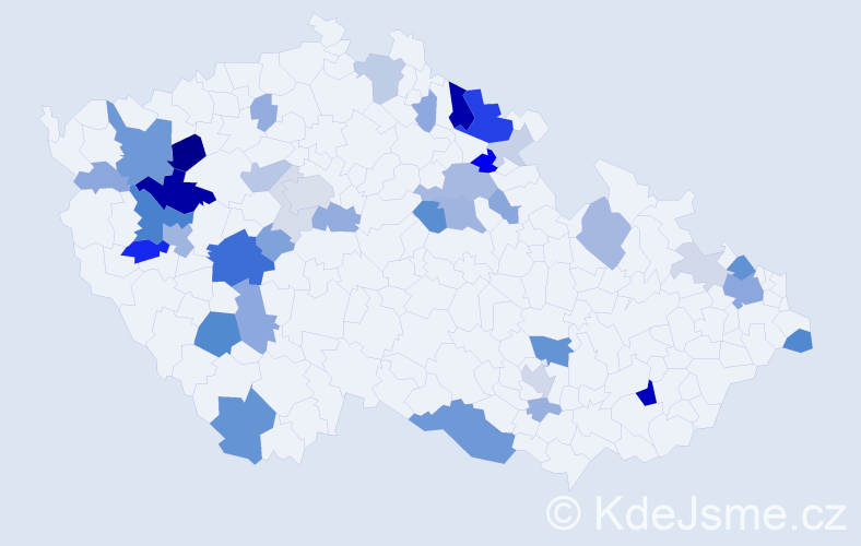 Příjmení: 'Bischof', počet výskytů 118 v celé ČR