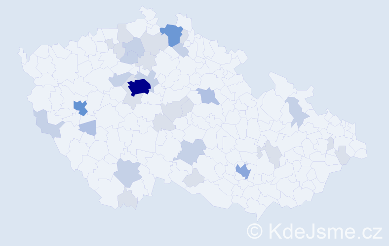Příjmení: 'Soroka', počet výskytů 84 v celé ČR