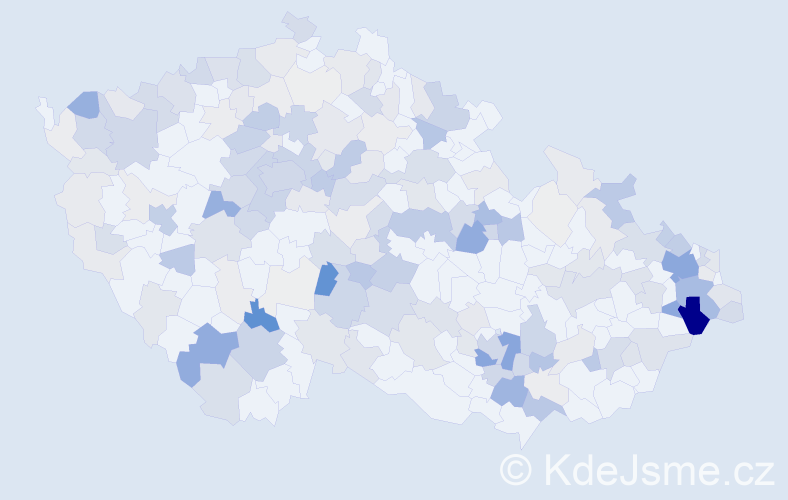 Příjmení: 'Kokešová', počet výskytů 674 v celé ČR