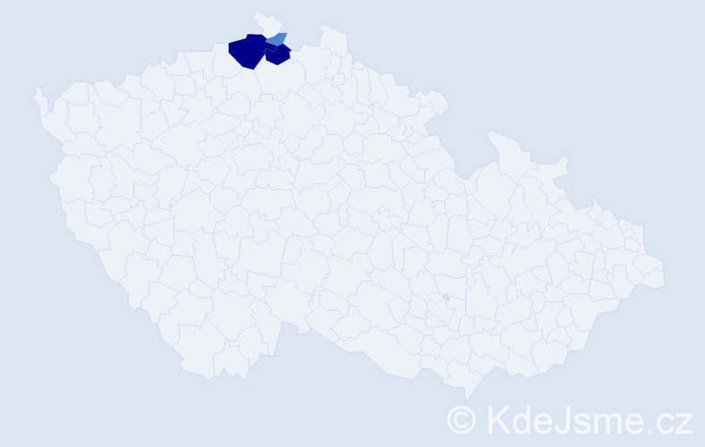 Příjmení: 'Gebyová', počet výskytů 7 v celé ČR