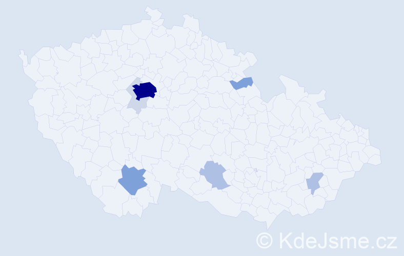 Příjmení: 'Preininger', počet výskytů 28 v celé ČR