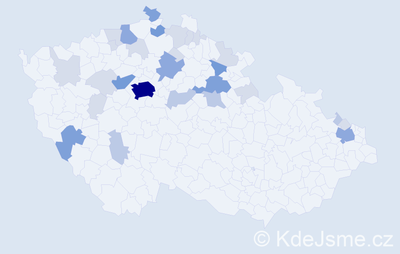 Příjmení: 'Kreibichová', počet výskytů 82 v celé ČR
