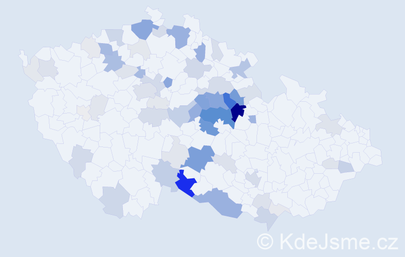 Příjmení: 'Vrátil', počet výskytů 237 v celé ČR