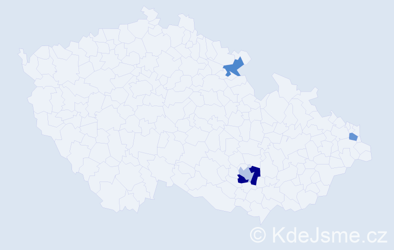 Příjmení: 'Koválovský', počet výskytů 5 v celé ČR