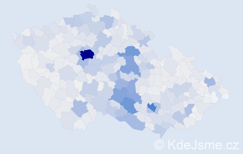 Příjmení: 'Doležal', počet výskytů 8822 v celé ČR