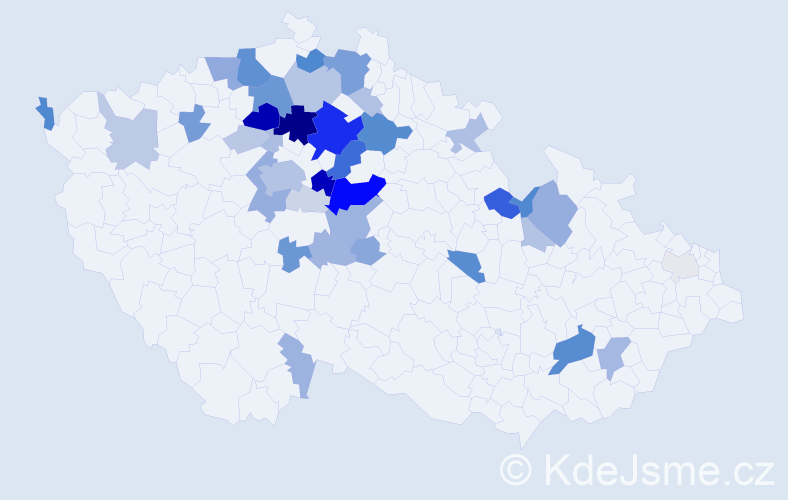 Příjmení: 'Balšánková', počet výskytů 152 v celé ČR
