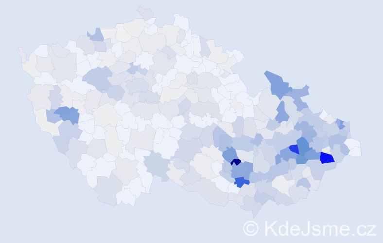 Příjmení: 'Koláček', počet výskytů 1511 v celé ČR