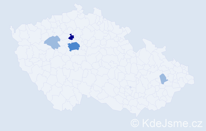 Příjmení: 'Coxová', počet výskytů 8 v celé ČR