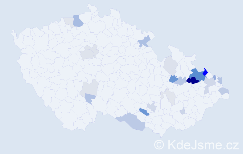 Příjmení: 'Wankeová', počet výskytů 76 v celé ČR