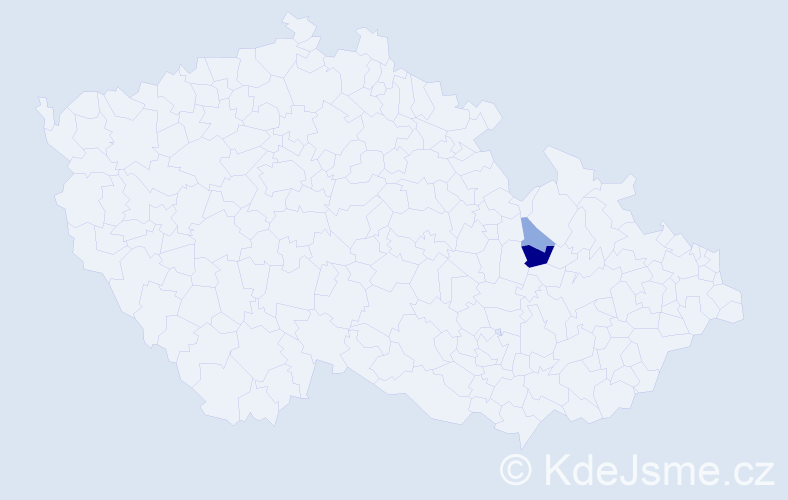 Příjmení: 'Habrluková', počet výskytů 6 v celé ČR