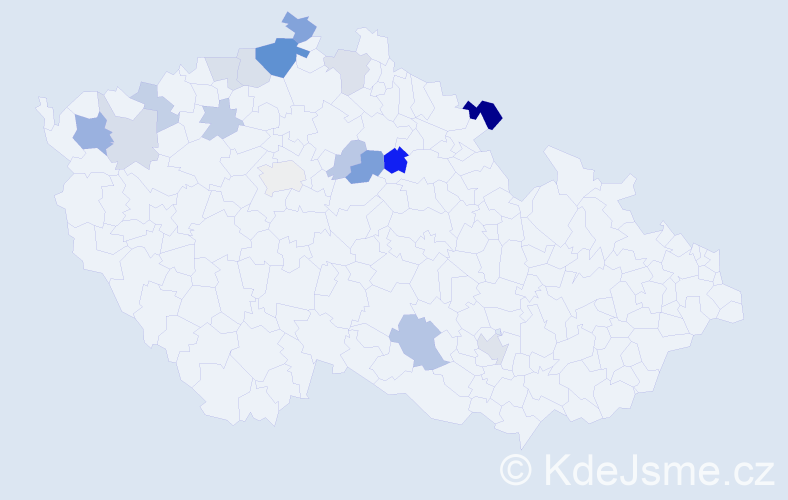 Příjmení: 'Csupori', počet výskytů 33 v celé ČR