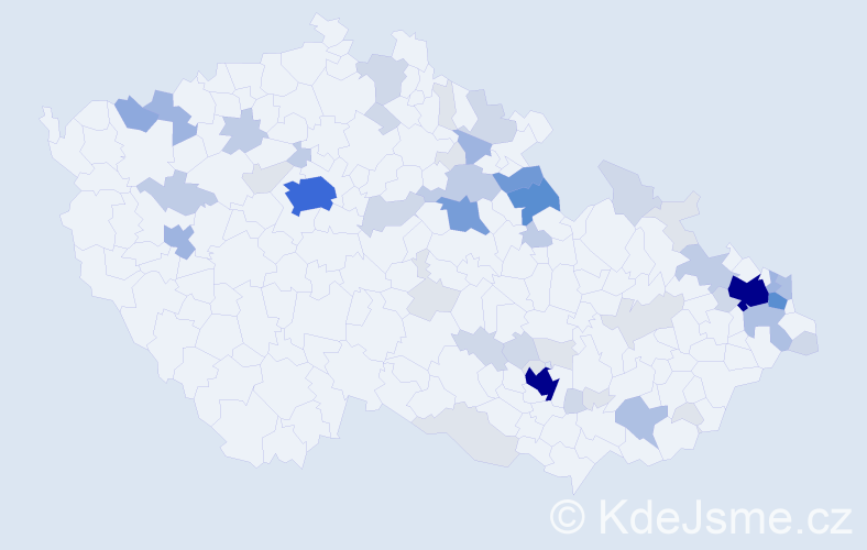 Příjmení: 'Plachetková', počet výskytů 209 v celé ČR