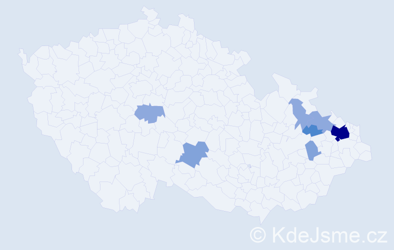 Příjmení: 'Wroblowská', počet výskytů 19 v celé ČR