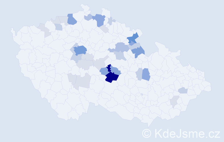 Příjmení: 'Rázl', počet výskytů 102 v celé ČR