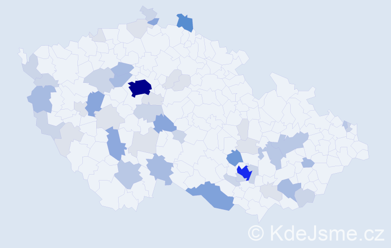 Příjmení: 'Koktová', počet výskytů 167 v celé ČR