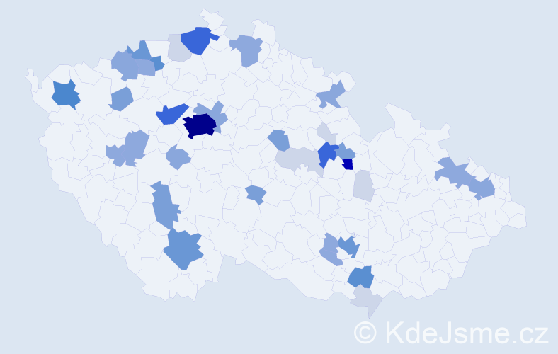 Příjmení: 'Cibula', počet výskytů 139 v celé ČR