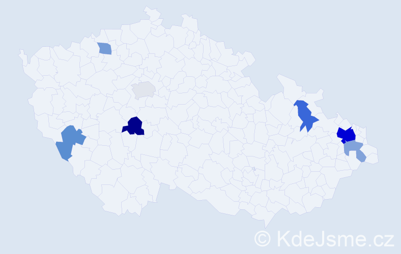 Příjmení: 'Mikulajčíková', počet výskytů 14 v celé ČR
