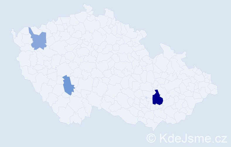 Příjmení: 'Sojebová', počet výskytů 5 v celé ČR