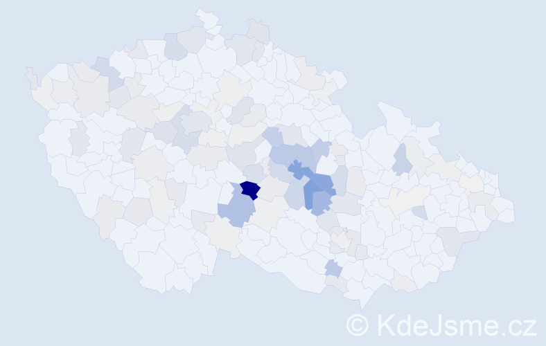 Příjmení: 'Krčilová', počet výskytů 327 v celé ČR
