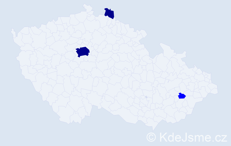 Příjmení: 'Tybus', počet výskytů 8 v celé ČR
