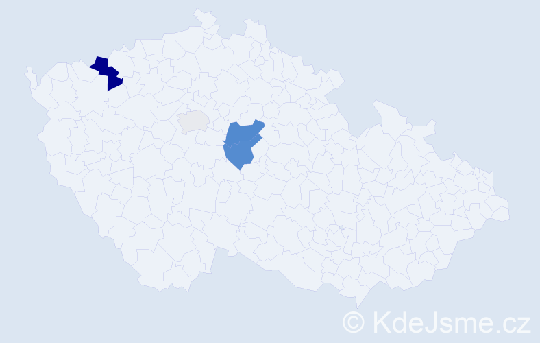 Příjmení: 'Erdeiová', počet výskytů 10 v celé ČR