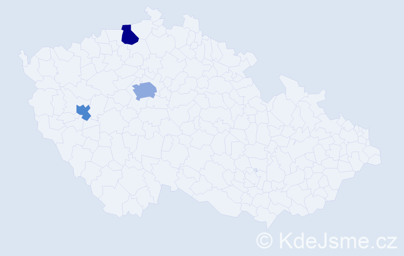 Příjmení: 'Libeš', počet výskytů 8 v celé ČR