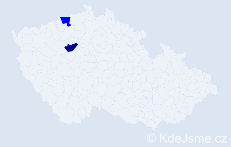Příjmení: 'Hudíčková', počet výskytů 3 v celé ČR
