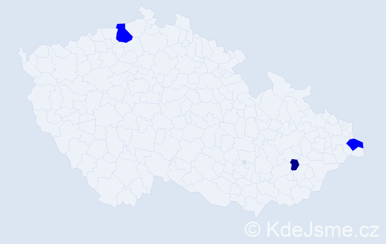 Příjmení: 'Kovan', počet výskytů 4 v celé ČR