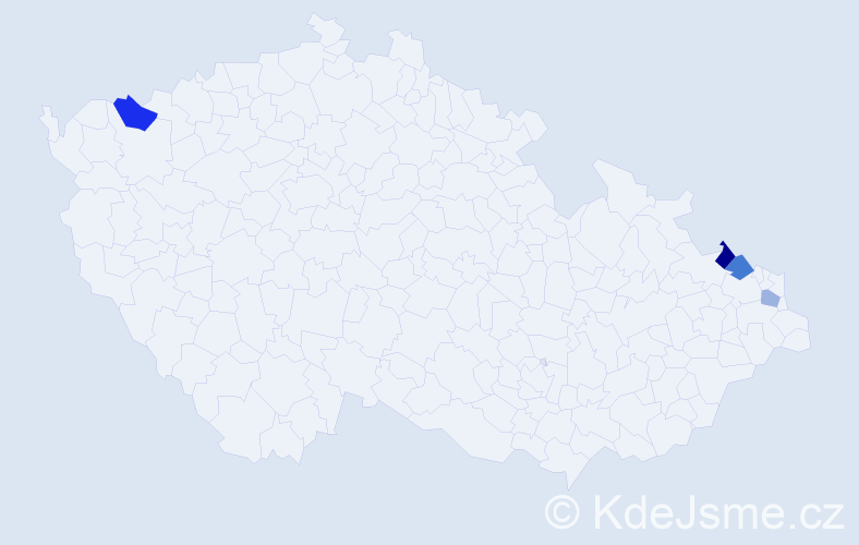 Příjmení: 'Badej', počet výskytů 11 v celé ČR